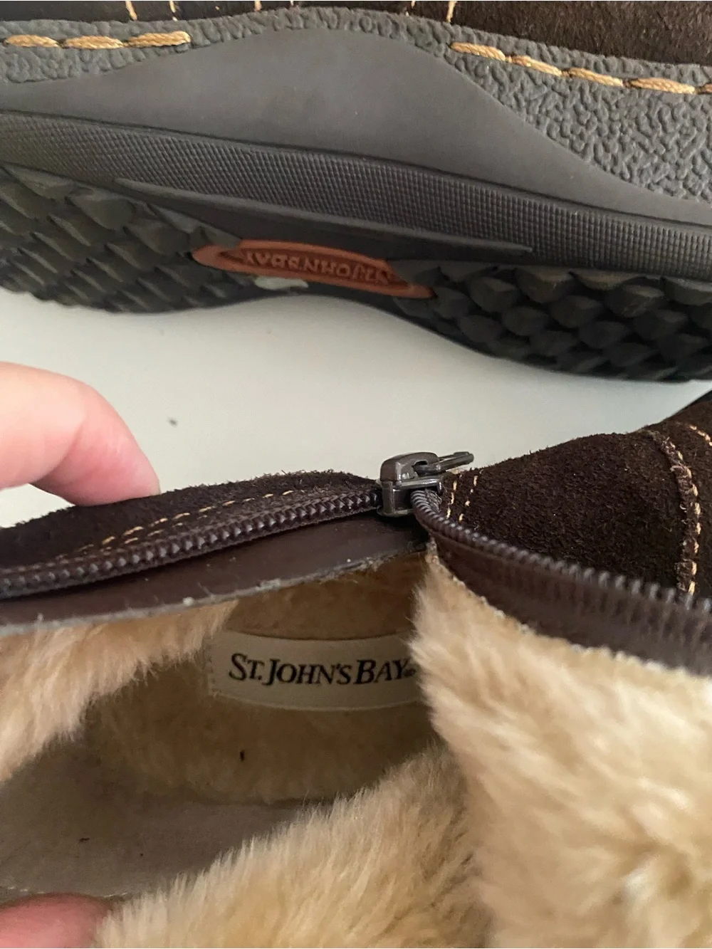 St.John’s Bay Brown Suede Winter Boots NWOT